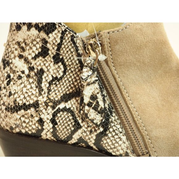Cole Haan Snakeskin Tan Suede Zipper Ankle Boots, Size 7 (US) - Picture 4 of 10